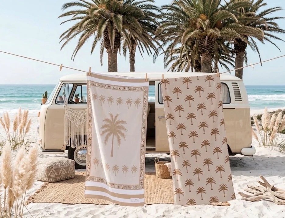 Brown palm towel