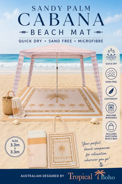 Sandy Palm Cabana mat