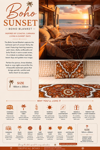 Boho sunset XL