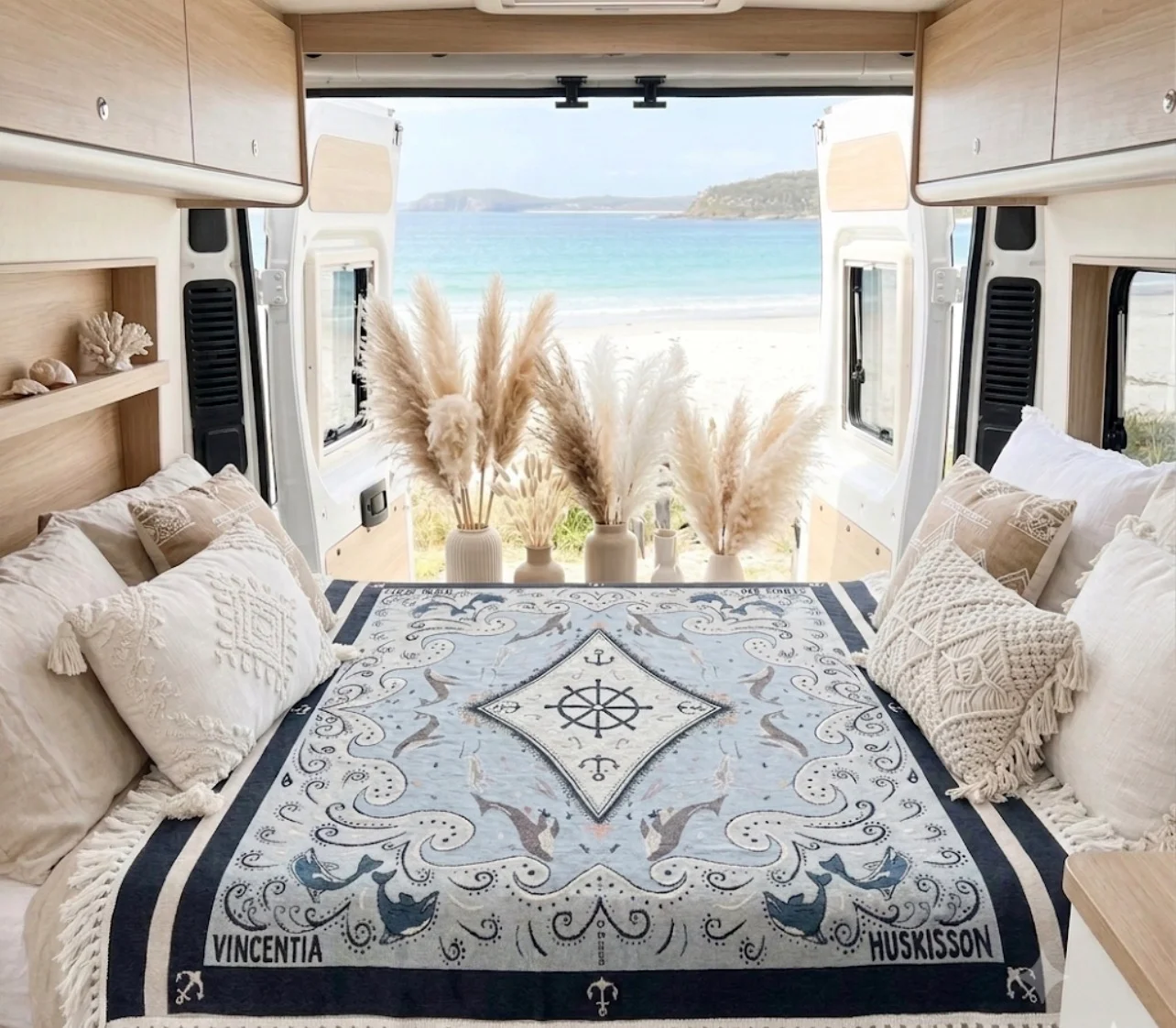 Huskisson Coastal Boho Blanket